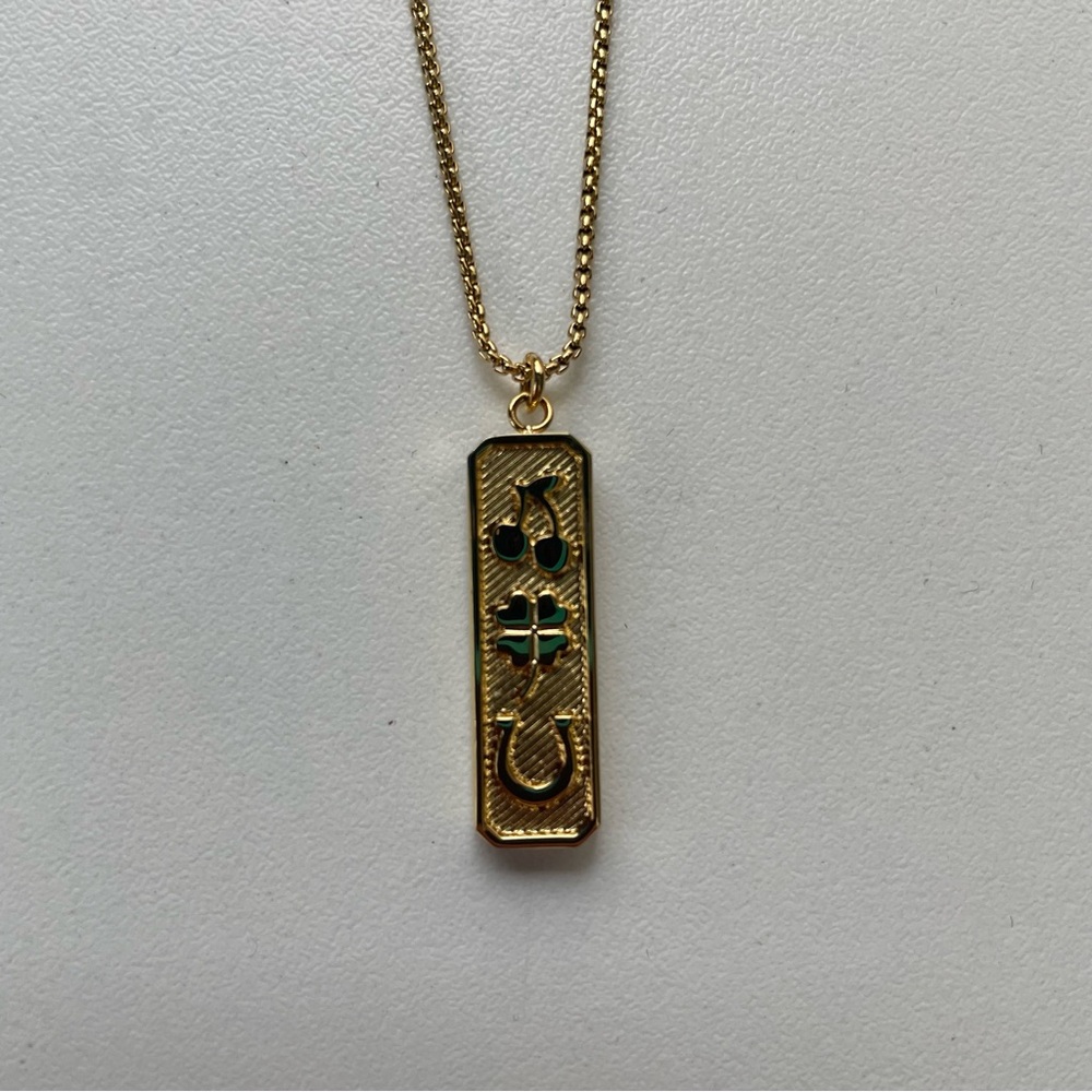 Spartina 449 LOVE Sporty Reversible Necklace 17” Gold - Picture 4 of 4